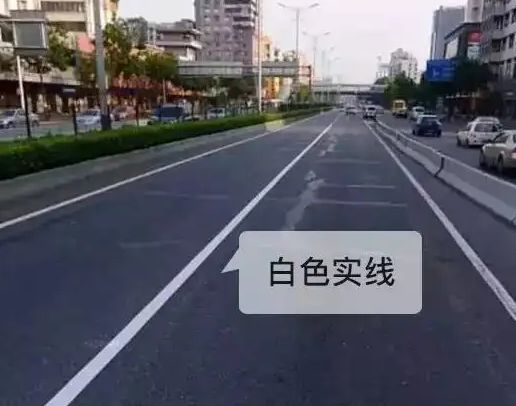 路两侧的白色实线是什么标线？-有驾