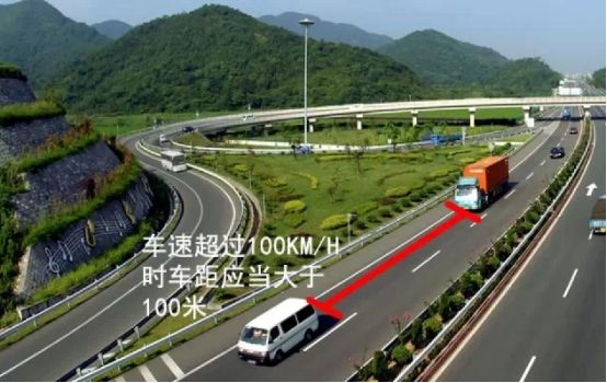 驾驶小型汽车在高速公路上时速超过100公里的跟车距离是多少-有驾