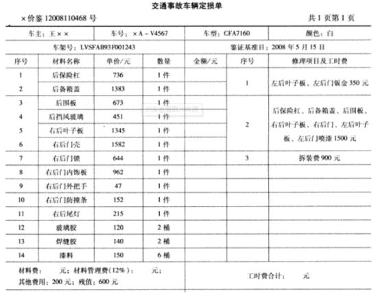 车辆定损标准-有驾